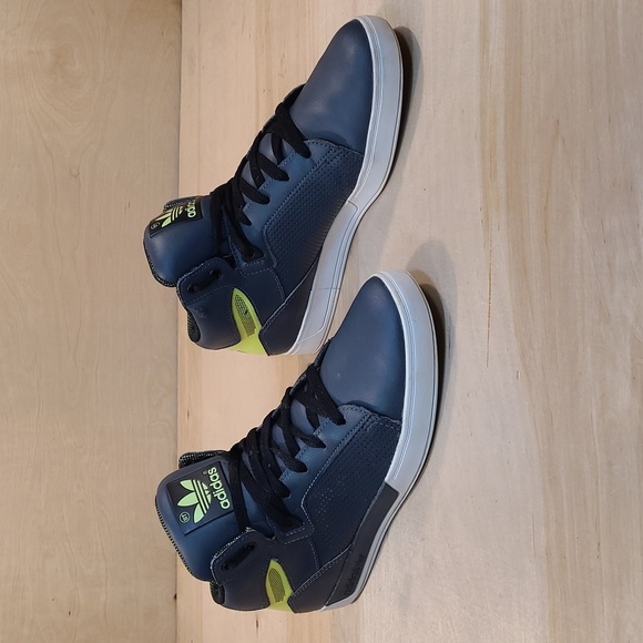 Adidas Mens Grey/Yellow High Top Sneakers - Picture 2 of 10